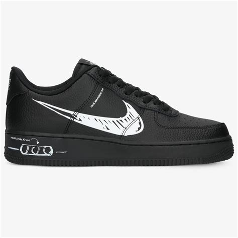 nike air force 1 herren schwarzes nike zeichen|air force 1 schwarze schuhe.